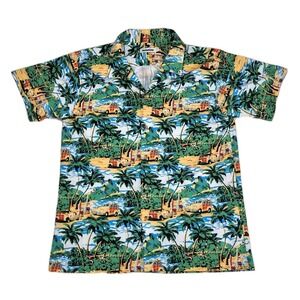 Sunsations Mens‎ Large Tropical Beach Woody Car Hawaiian Button Up Shirt MSS1001